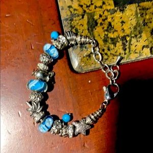 Sterling silver charm bracelet